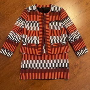 And Taylor, matching skirt (size6) and jacket (size8)